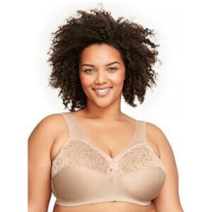 NWOT Glamorise Full Figure MagicLift Support Bra Wirefree #1000 Blush 38D